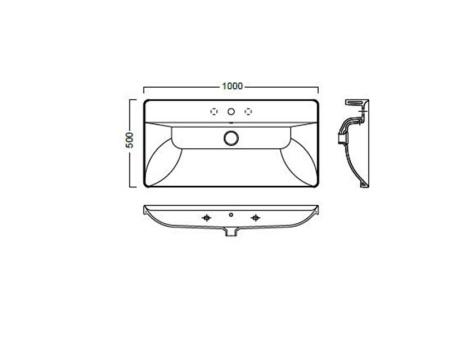 Раковина Hatria Canalgrande 100 Y1EL01