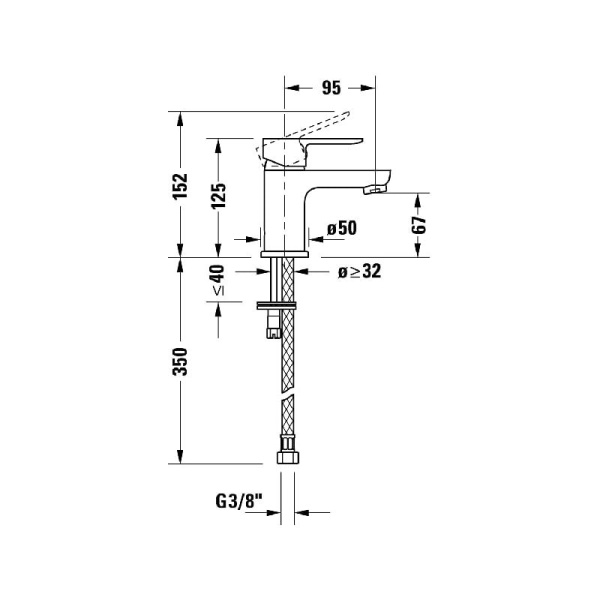 Смеситель для раковины Duravit A.1 A11010001010
