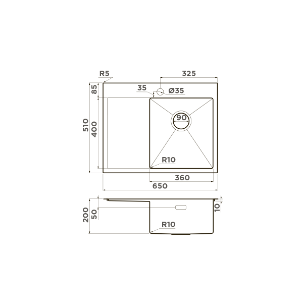 Кухонная мойка Omoikiri Akisame 65-IN-R нержавеющая сталь/нержавеющая сталь 4973059
