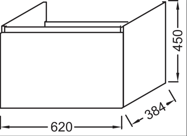 Тумба под раковину Jacob Delafon Odeon Up 62 EB886-E10 Квебекский Дуб
