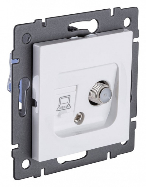ТВ-розетка и SAT-розетка оконечная без рамки Kollinger  REA-014WH