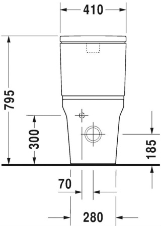 Чаша напольного унитаза Duravit P3 Comforts 2167090000 безободковый