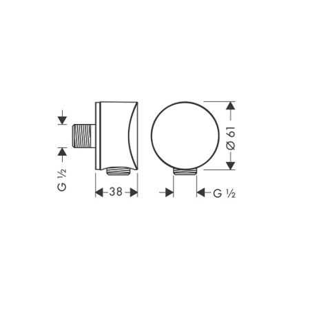 Шланговое подсоединение S hansgrohe Fixfit 26453140 белый/хром