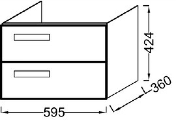 Тумба под раковину 60 см Jacob Delafon Rythmik EB1300-N14 серый антрацит