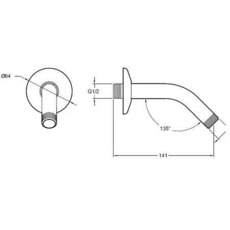 Кронштейн для душа Jacob Delafon MOXIE E11626-CP