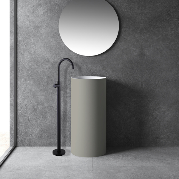 Напольный смеситель для раковины Abber Wasser Kreis AF8141B черный матовый