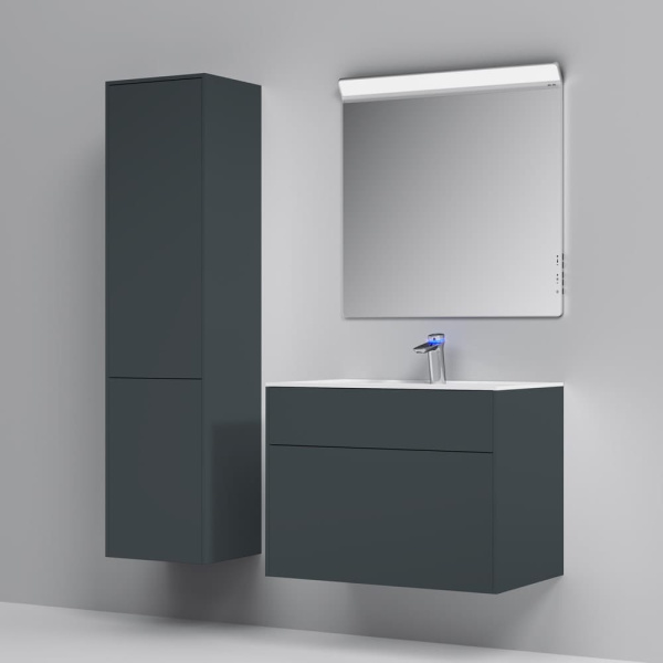 Тумба под раковину AM.PM Inspire V2.0 M50AFHX0803GM 80 см графит матовый