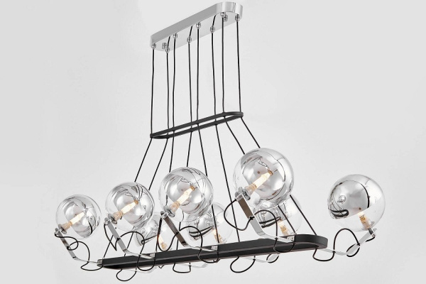 Подвесная люстра LUMINA DECO MARSEO LDP 9110-8-PR BK+CHR