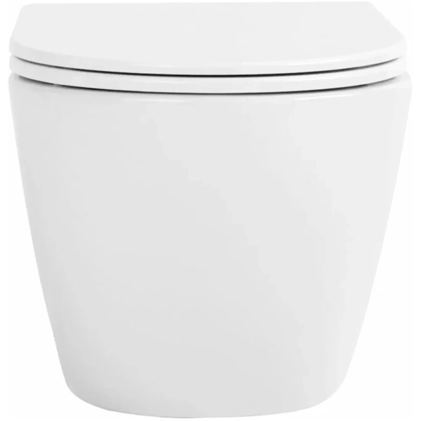 Унитаз подвесной Rea Carlo Mini REA-C8770 безободковый, торнадо, с сиденьем микролифт, белый