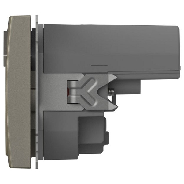 Розетка с заземлением и со шторкой и 2хUSB type A без рамки Elbi Eleсtriс Zena Vega 609-011400-317