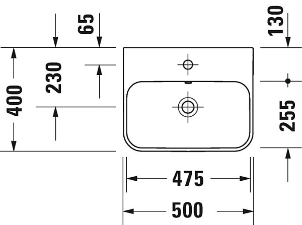 Раковина Duravit Happy D.2 Plus 2360500000