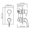 Смеситель для ванны WasserKRAFT Sauer 7171