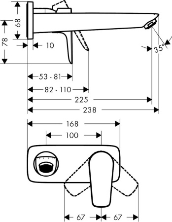 Смеситель для раковины hansgrohe Talis E 71734000