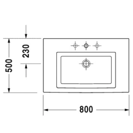 Раковина 80x50 см Duravit 2nd Floor 0491800000