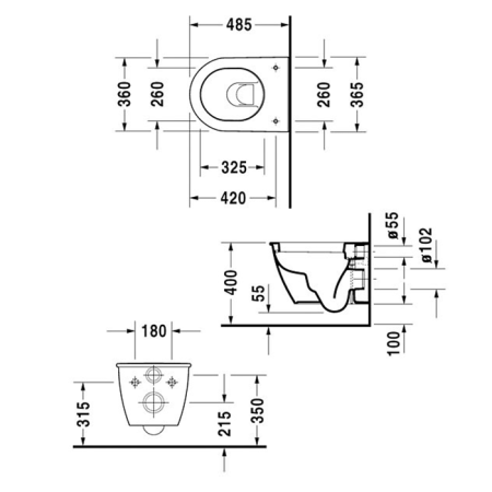 Подвесной унитаз Duravit Darling New 2549090000