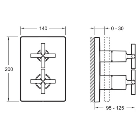 Смеситель для душа Jacob Delafon Modulo E75395-CP