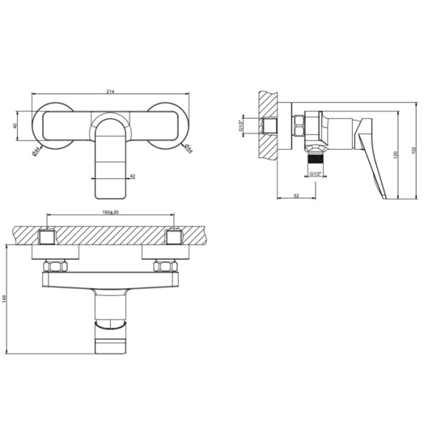 Смеситель для душа Gessi Rilievo 59031#031