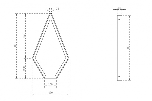 Зеркало Abber Stein 45 AS6611BR коричневый