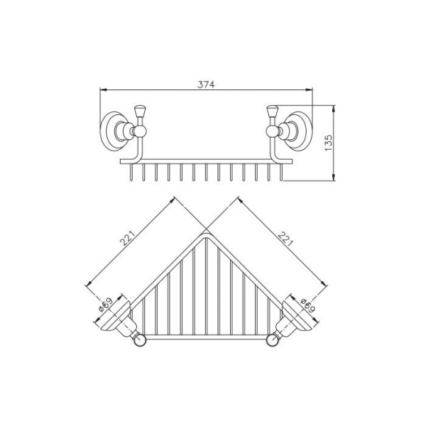 Полочка Nicolazzi Onice 1495CR09O