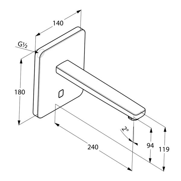 Смеситель для раковины Kludi Zenta 3840205