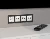 Накладка для ТВ-розетки и RJ-11 или RJ-45 Ambrella Volt ALFA AP1325