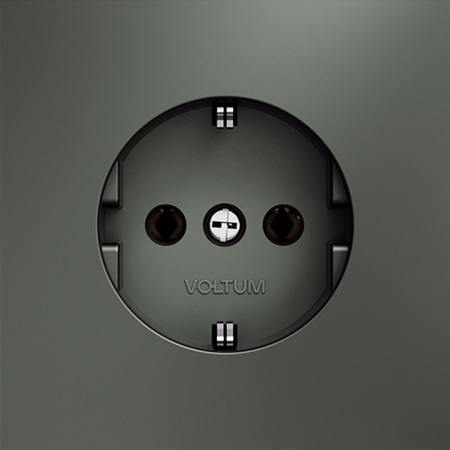 Розетка с заземлением без рамки Voltum S70 VLS040106