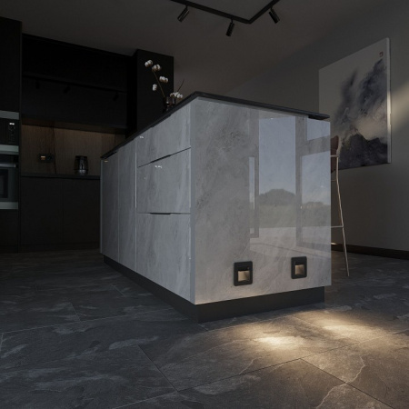 Заглушка для поста с подсветкой без рамки Werkel черный матовый W1154608