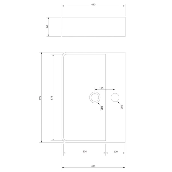 Раковина 59,5x43 см Omnires Garland GARLAND600BP