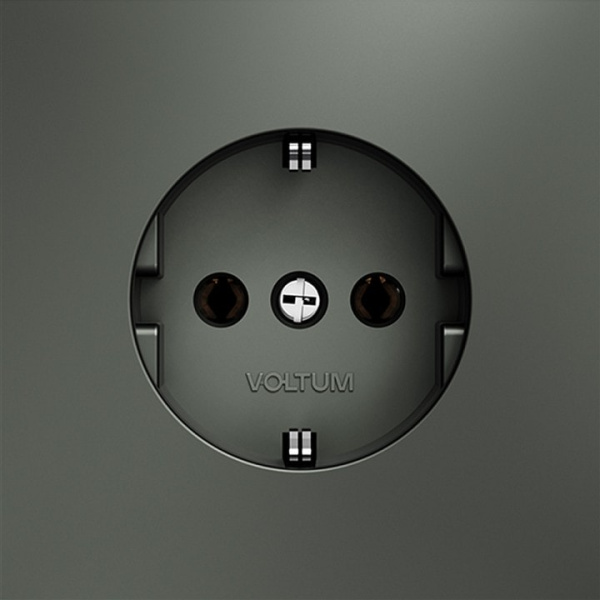 Розетка с заземлением без рамки Voltum S70 VLS040106
