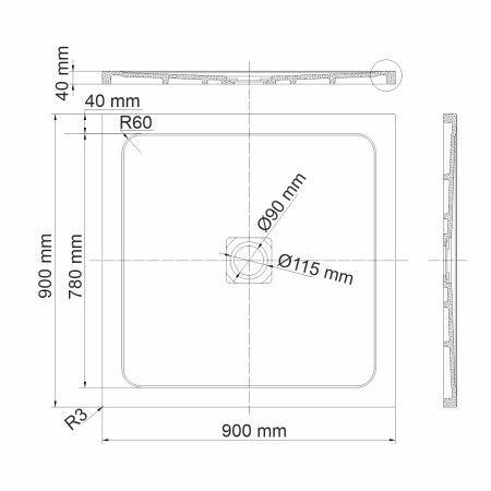 Динкель (Dinkel) 58T03 Душевой поддон