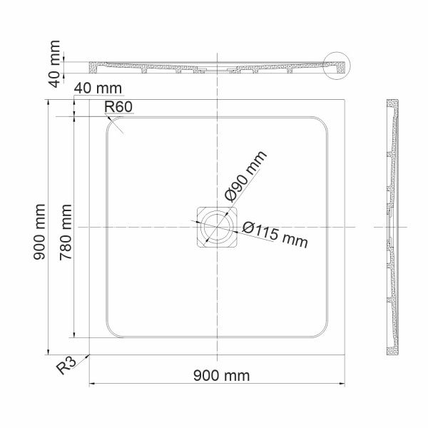 Динкель (Dinkel) 58T03 Душевой поддон