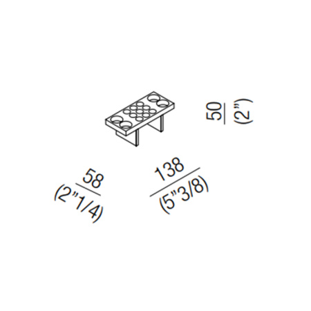 Полочка Agape Puzzle ALEG530GR серый