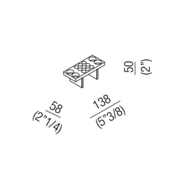 Полочка Agape Puzzle ALEG530GR серый