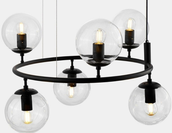 Подвесная люстра LUMINA DECO Ceredo LDP 6034-6 RND BK
