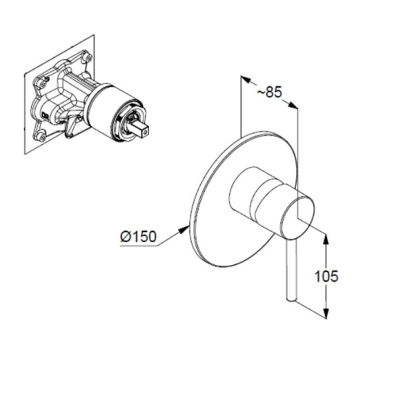 Смеситель для душа Kludi Bozz 387550576