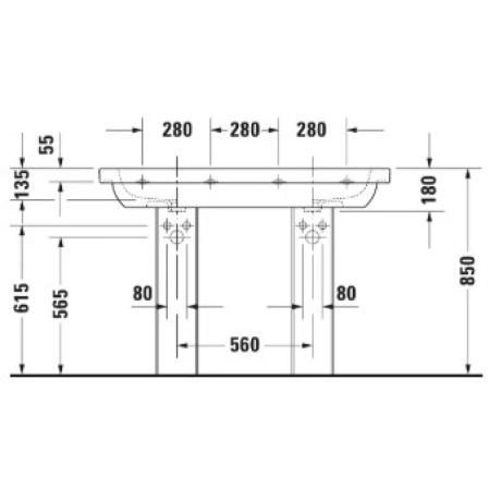 Раковина 120x49 см Duravit D-Code 03481200002