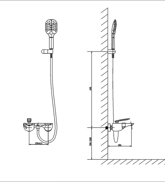 Смеситель для ванны Timo Helmi 4014/00-16Y с душем