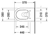 Подвесной унитаз Duravit ME by Starck 2528090000