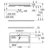 Раковина 100x49 см Grohe Cube Ceramic 3947500H