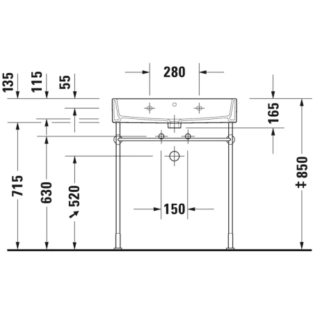 Раковина 70x47 см Duravit Vero Air 2350700000