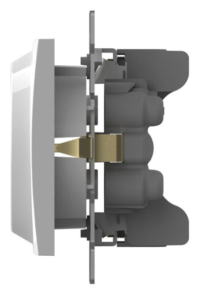Розетка двойная с заземлением, без рамки Elbi Eleсtriс Zena Vega 609-015600-907