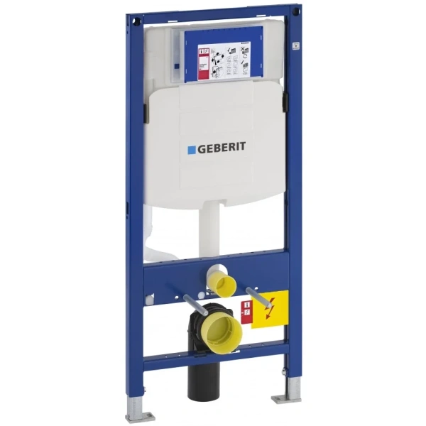 Инсталляция для унитаза Geberit Duofix Sigma 30 111.300.00.5 + 111.815.00.1 + 115.893.JT.1 с кнопкой смыва, белый матовый/хром/белый матовый