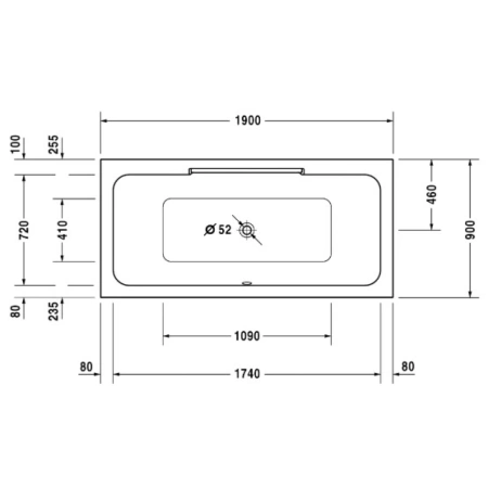 Акриловая ванна 190x90 см Duravit DuraStyle 700299000000000