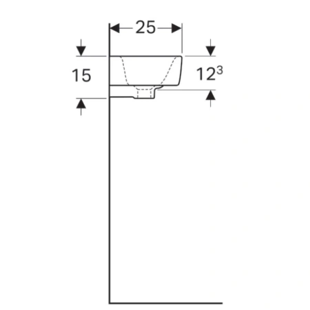 Раковина 50x25 см Geberit Renova Compact 276350000
