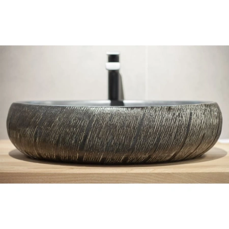 Раковина-чаша CeramaLux J2102 60x41 см, накладная, черный
