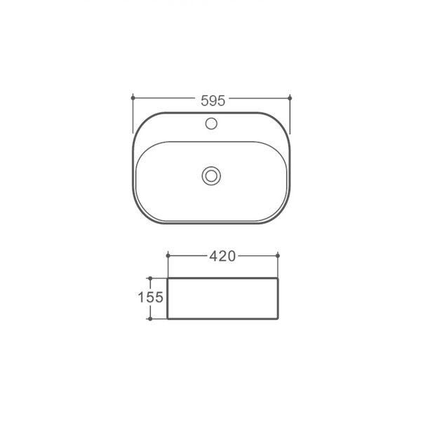 Раковина Vincea 60 см VBS-306 белый