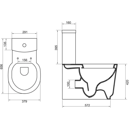 Чаша напольного унитаза BelBagno Sabrina BB122CP
