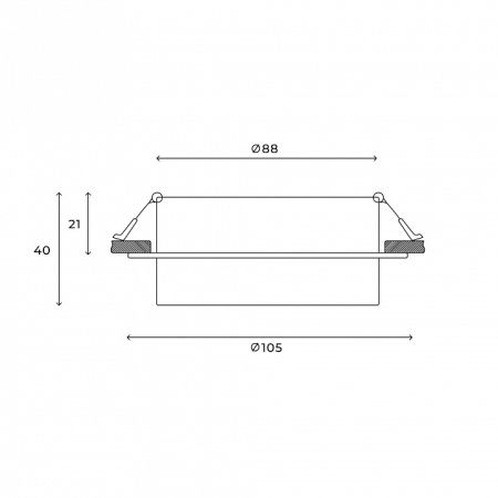 Встраиваемый светильник Hesby Lighting Nimbus HSBL_0127