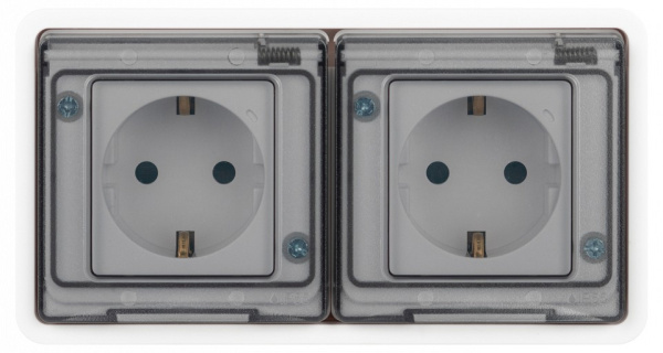 Розетка с заземлением и со шторкой, с крышкой Эра Эра Эксперт 11-2524-01