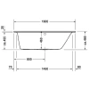 Акриловая ванна 160x70 см R Duravit Darling New 700239000000000